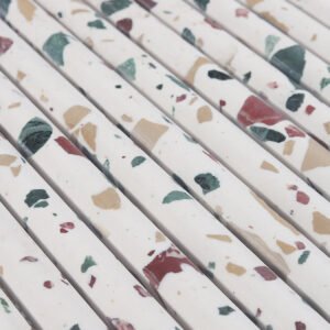 Piastrelle a mosaico – bianco, scanalato, per pareti