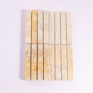 Piastrelle a mosaico in marmo – beige / giallo, lineare, per pareti