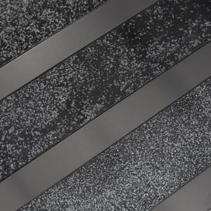 Piastrelle a mosaico in acciaio inossidabile – nero, lineare