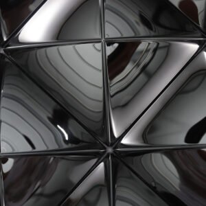 Piastrelle a mosaico in acciaio inossidabile – nero, 3D, 12 x 12, lucido, per pareti