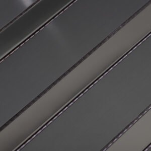 Mosaikfliesen aus Edelstahl – Schwarz, Metroformat, längliches Format, für Wände