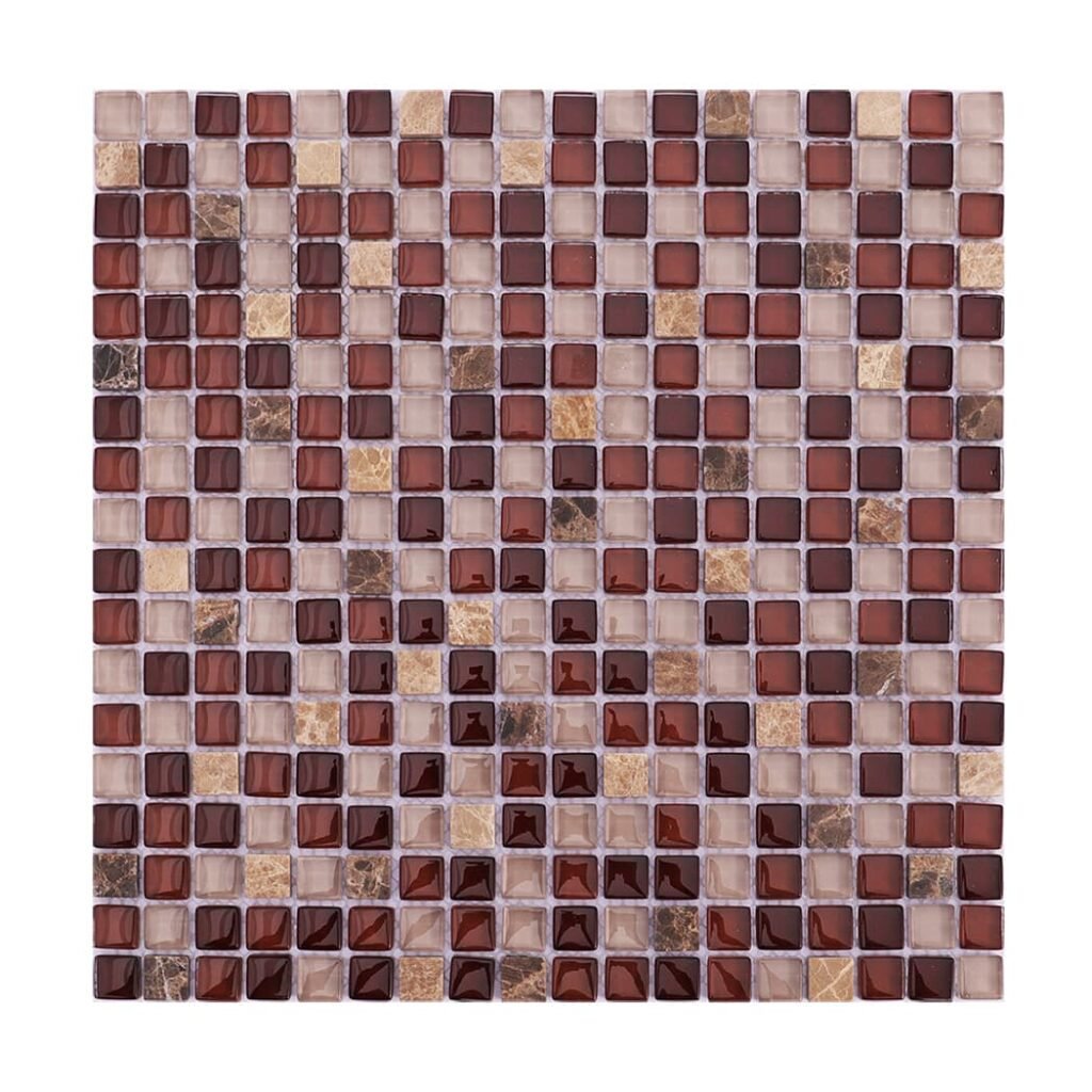 Mosaikfliesen aus Glas und Marmor – Beige / Braun