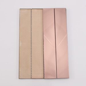 Mosaikfliesen aus Edelstahl – Roségold, gebürstet – BJ-476B9C3DCCB9
