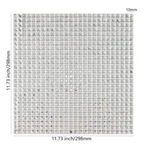 Glasmosaikfliesen – Silberfarben, 10*10mm, Spiegeloptik, für Wände