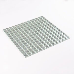 Piastrelle a mosaico in vetro – argentato, 20*20mm, smussato, a specchio