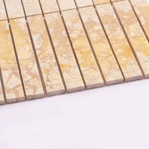 Piastrelle a mosaico in marmo – beige / giallo, lineare, per pareti