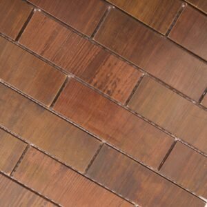 Mosaico metálico de cobre antigo tipo metro para paredes vintage