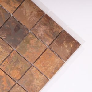 Metallmosaikfliesen – Kupferfarben, Quadrate – BJ-4823FB41151E