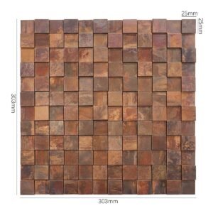 Mosaico – cobre, cuadrado, 3D, para salpicadero — BJ-80848FFC2833