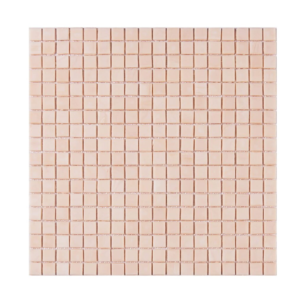Piastrelle a mosaico in vetro – rosa, quadrato, per doccia