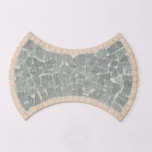 Marmormosaikfliesen – Grün / Beige, Quadrate, Kieseloptik