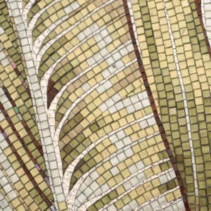 Handgefertigtes Glasmosaikbild – Grünes Blatt