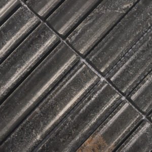 Mosaïque en marbre – marron, cannelé, pour mur — BJ-B1E54745444A
