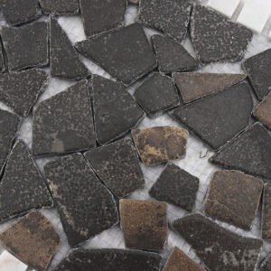 Mosaïque en marbre – blanc / marron