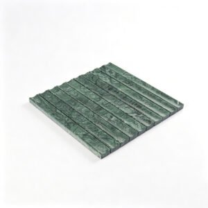 Riflet mosaik i Empress Green-marmor