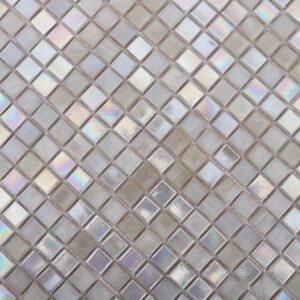 Glasmosaikfliesen – Grau, Quadrate, irisierend, für Wände – BJ-AFD0EB51303E