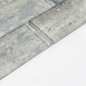Mosaïque en verre – gris, format métro, pour mur — BJ-1DB30ABD0F03