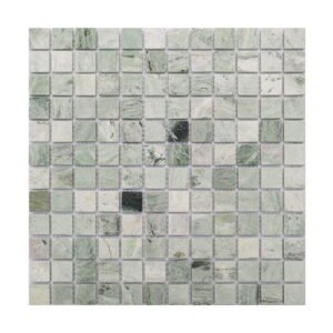 Full sheet of Envy Green Square Marble Mosaic Tiles for wall and floor installation