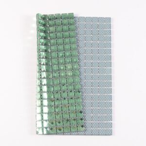 Mosaico de parede em vidro espelhado verde biselado, com acabamento luxuoso