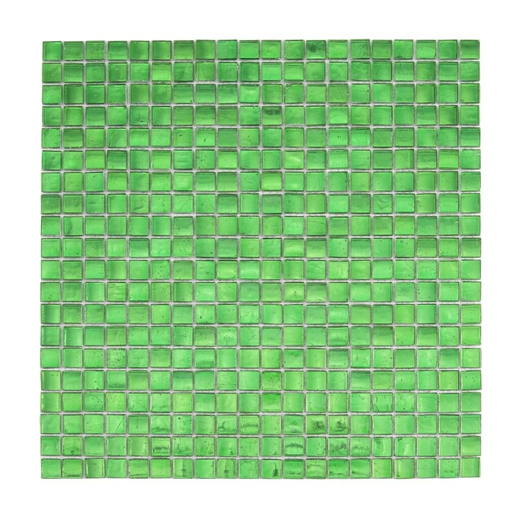 Glasmosaikfliesen – Grün, Quadrate, für Wände