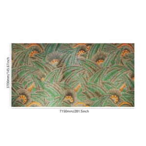 Piastrelle a mosaico – verde / marrone / arancione, a foglia, per pareti