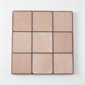 Mosaikfliesen aus Edelstahl – Goldfarben, Quadrate, 4×4, 3D-Struktur, für Wände