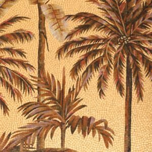 Panneau mural en mosaïque – doré, fait main