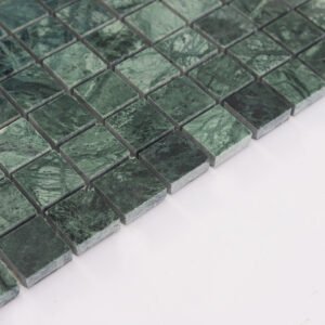 Marmormosaikfliesen – Dunkelgrün, Quadrate, für Böden