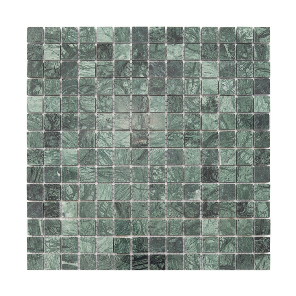 Marmormosaikfliesen – Dunkelgrün, Quadrate, für Böden
