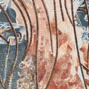 Deep Sea Jellyfish realizzato a mano vetro mosaico Muro – Ocean arte murale per gli spazi viventi
