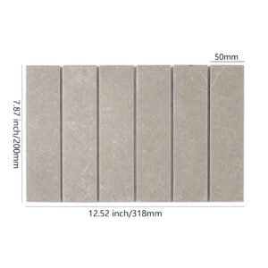 Piastrelle a mosaico in marmo – grigio chiaro / grigio, lineare, per pareti