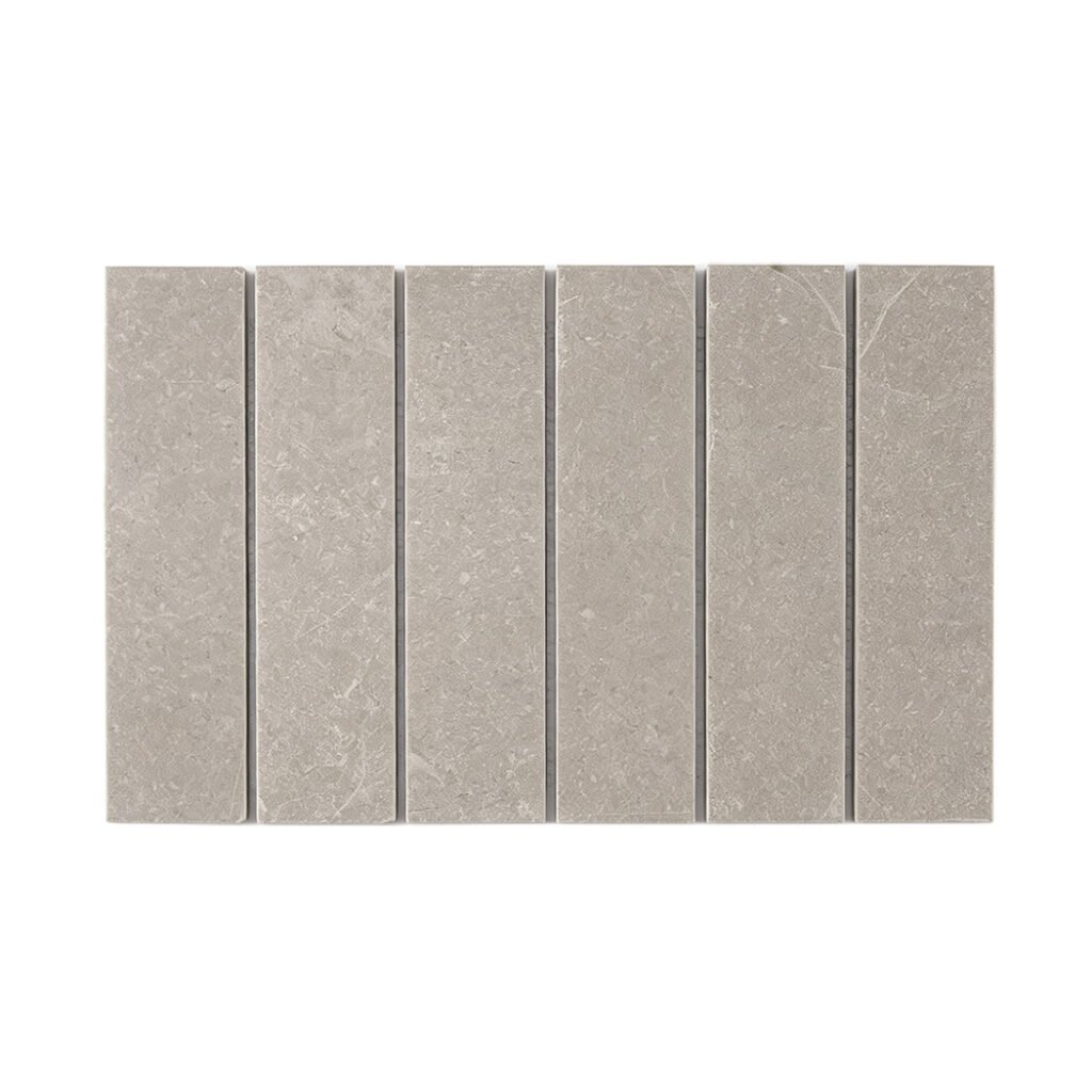Piastrelle a mosaico in marmo – grigio chiaro / grigio, lineare, per pareti