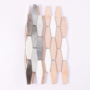 Mosaïque en aluminium – en losange, pour crédence