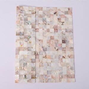 Piastrelle a mosaico in madreperla – quadrato, iridescente, per paraschizzi