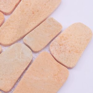 Mosaico de piedra natural – naranja, guijarro, para suelo