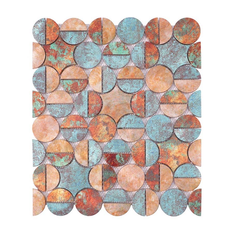 Piastrelle a mosaico in alluminio – tondo piccolo, rotondo – BJ-B0831F063833