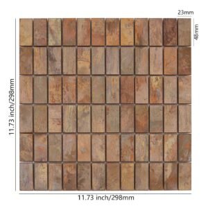 Piastrelle a mosaico – rame, rettangolare, per pareti – BJ-575D3B52014B