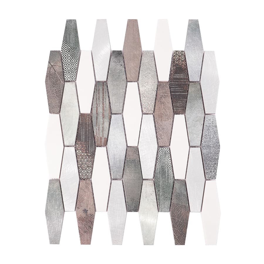 Mosaïque en aluminium – en losange, pour crédence