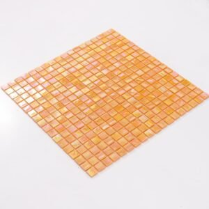 Piastrelle a mosaico in vetro – arancione, quadrato, per piscina – BJ-7C75428DF654