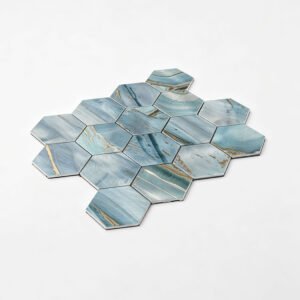 Mosaikfliesen aus Aluminium – Blau, selbstklebend