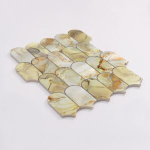 Mosaikfliesen aus Aluminium – Goldfarben, für Wände