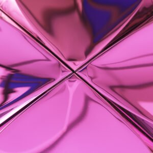 Rosa kvadratisk 3D-metallmosaik i spegelblankt rostfritt stål