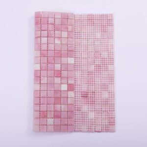 Piastrelle a mosaico in vetro – rosa, quadrato, per piscina