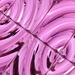 Mosaikfliesen aus Edelstahl – Rosa, Spiegeloptik, für Wände