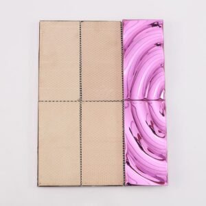 Mosaikfliesen aus Edelstahl – Rosa, Spiegeloptik, für Wände
