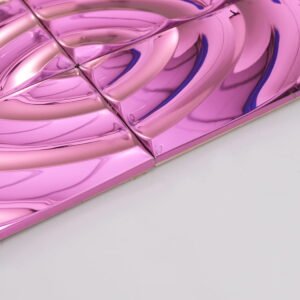Mosaikfliesen aus Edelstahl – Rosa, Spiegeloptik, für Wände