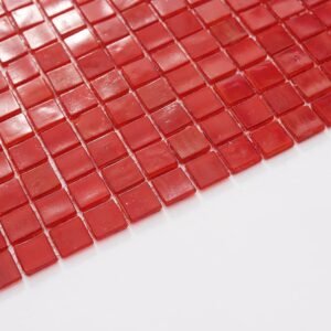 Glasmosaikfliesen – Rot, Quadrate, für Böden – BJ-DBE58B88E5F7