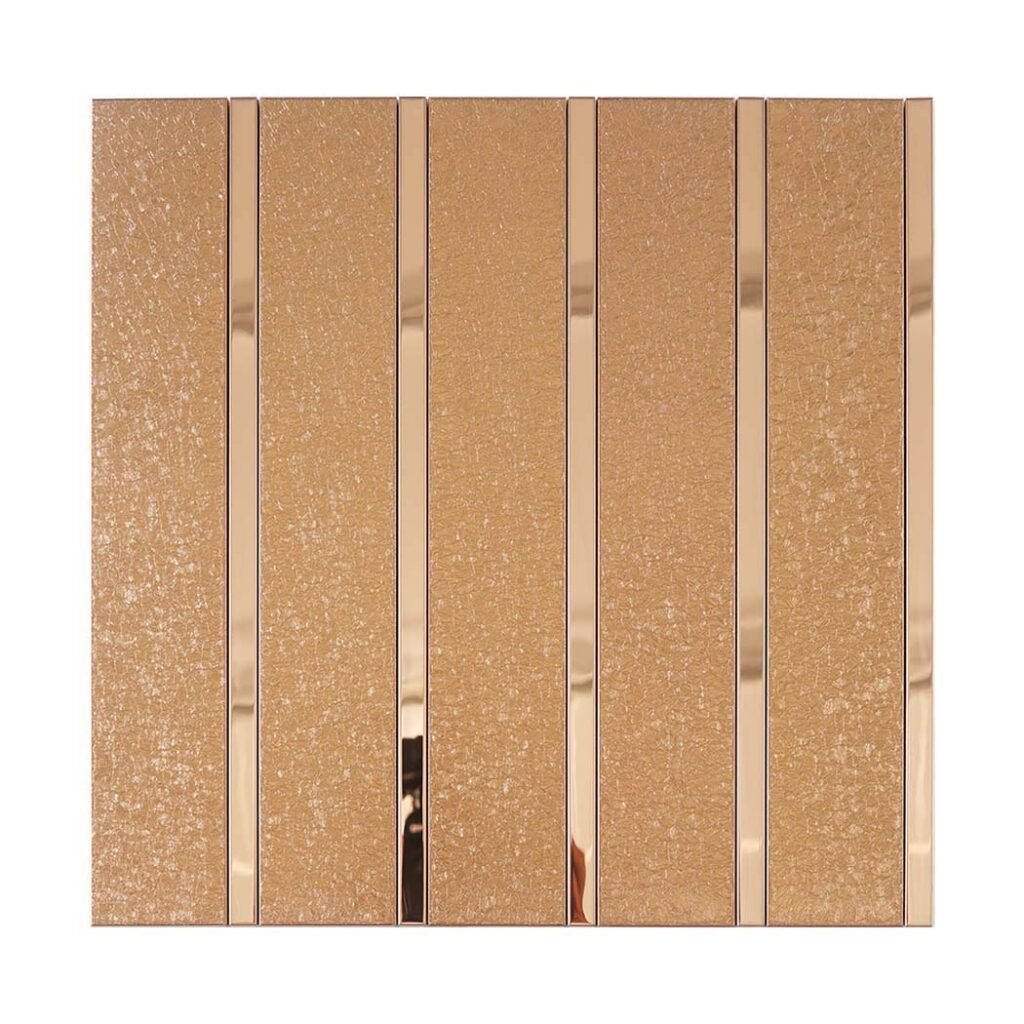 Mosaico de acero inoxidable – formato alargado, para pared
