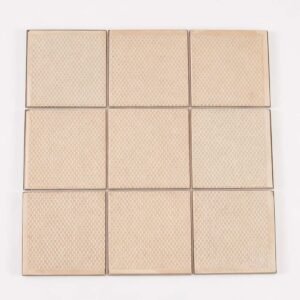 Piastrelle a mosaico in metallo – oro rosa / dorato, quadrato, 3D, spazzolato