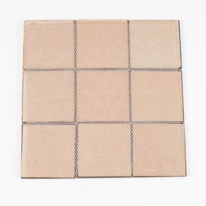 Metallmosaikfliesen – Roségold / Schwarz, Quadrate, 3D-Struktur